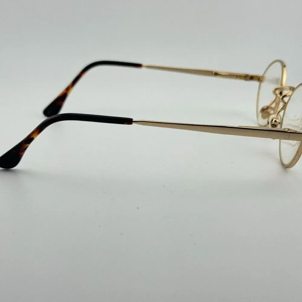 L'amy Paris Eyeglasses Frame Kids 204 gold Round‎ 46-18-130 Brown H13083